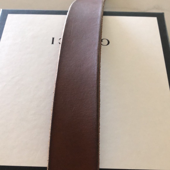 Gucci GG Marmont Wide Belt Size 85 Brown Leather (tan) - Picture 7 of 15